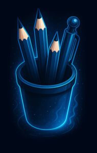 Crayons galactiques Pot de crayons & stylos