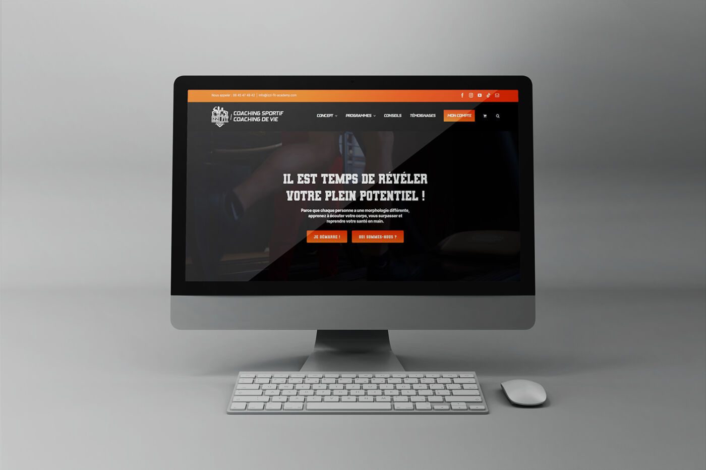 Présentation du site IZZI FIT ACADEMY – Web design par Steven DE CARVALHO Création site internet : IZZI FIT ACADEMY